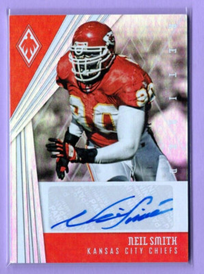2019 PANINI PHOENIX RETIRED SIGNATURES NEIL SMITH AUTOGRAPH HOF #ED /149 CHIEFS