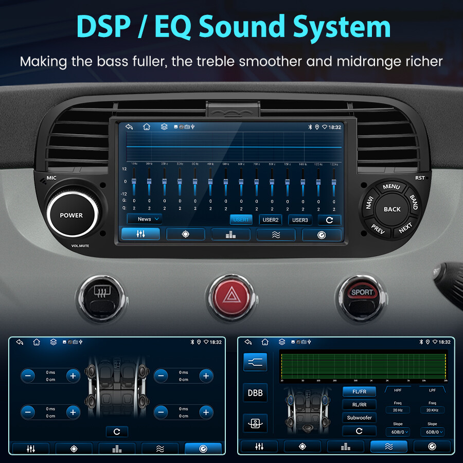 Autoradio Fiat 500 2007-2015 Con Carplay Wireless - Schermo 7 Pollici, Bluetooth 5.0, Android Auto - Foto 8