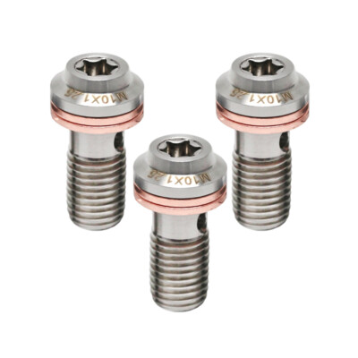 3×Banjo Bolt M10 x 1.25 Front/Rear Brake Caliper Master