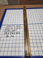 Black and White Ebony  Wood turning  blank  1 3/4 "x  1 3/4"x   26 1/2  " EBW283