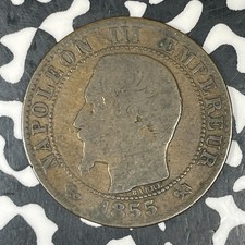 1855-B France 5 Centimes Lot#C8235