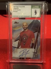 2020 Topps Finest WWE Ricochet Autograph Refractor CSG 9 Graded Card