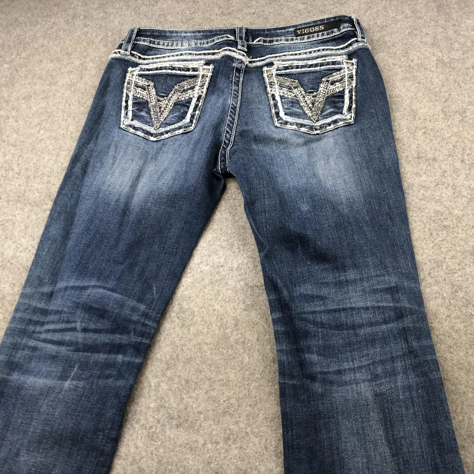 Vigoss Jeans Womens 30x33 Dublin Boot Cut Classic Fit Embroidered Pockets Denim - Image 4 of 4