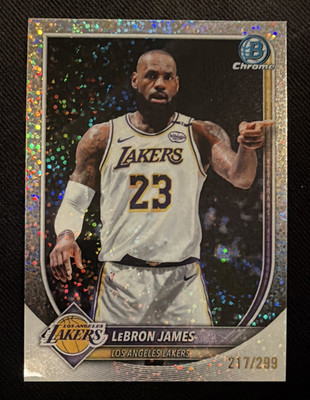 Topps Bowman Chrome 2025-26 LeBron James Lakers Speckle Refractor /299 #BCV-121