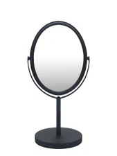 Standing Double Sided Tabletop Makeup Metal Vanity Mirror 1X and 3X Magnifica...