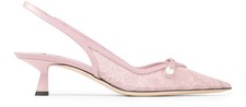 JIMMY CHOO Amita 45mm Pink Pumps New  Authentic