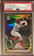 2023 bowman chrome Hector Rodriguez yellow crater ref. Psa 9 mint