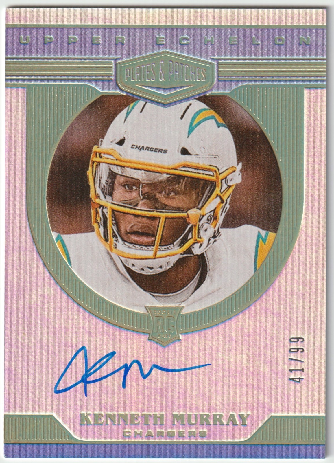 2020 Plates & Patches - Rookie Upper Echelon Auto Kenneth Murray /99 (RC, AU)