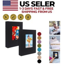 Stylish Black Linen 4x6 Photo Album Set - 2 Pack with Personalization Window