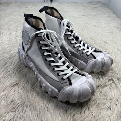 Onitsuka Tiger Men's 10 Gray White Dentigre BB Sneakers Chunky High Top Japan