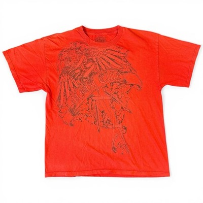 Y2K MMA Elite Red Black AOP Affliction Style T Shirt Size Large Dagger