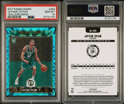 2017 Hoops Jayson Tatum Teal Explosion #253 PSA 10 SP