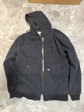 Dickies Men's Black Sherpa Work Jacket With Hoodie Size Small Brand New w/ Tags