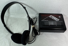 Vintage GE 3-5460 BKS Stereo Headset Cassette Player W/RCA Headphones Tested