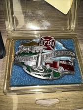VTG 1988 American Firefighters Belt Buckle Siskiyou Buckle Co First Responders