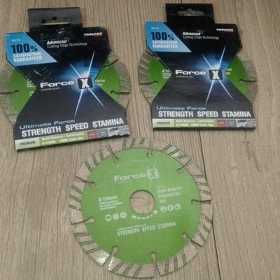 3 Toolpak Force x 125 mm Diamanttrennscheiben Klingen DBE125 Premium Multi