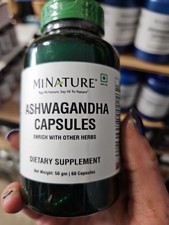 Ashwagandha capsules Enrich With Herbs, 60 Caps. Dietary Supplement Exp: 2/27