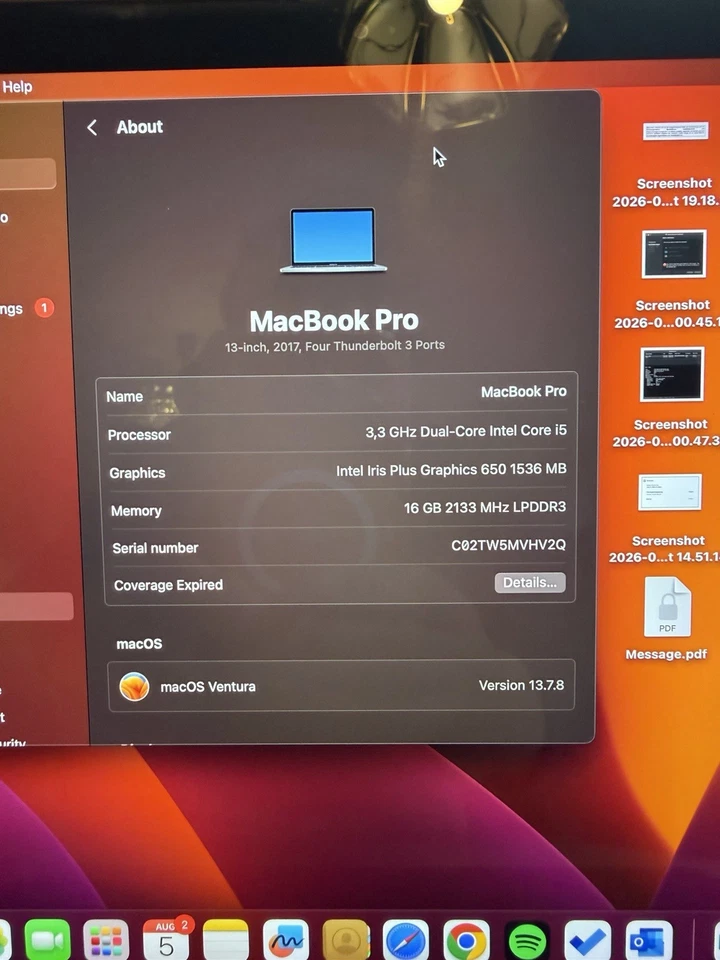 Apple MacBook Pro 13" 2017 · i5 · 16GB · 256GB, Foto 3 von 5