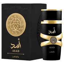 Lattafa ASAD Black Men's perfume spray 3.4oz (100ml)