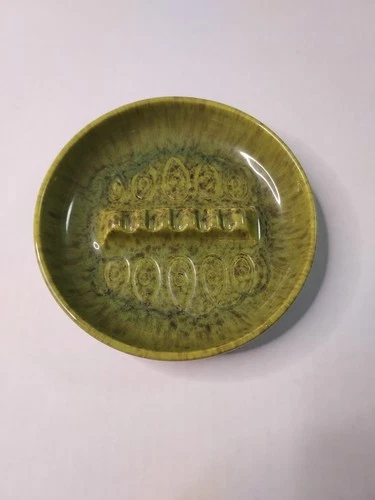 Vintage Royal Haeger Ashtray Green R1894. U.S.A. 7 Inches. Mid Century Modern.