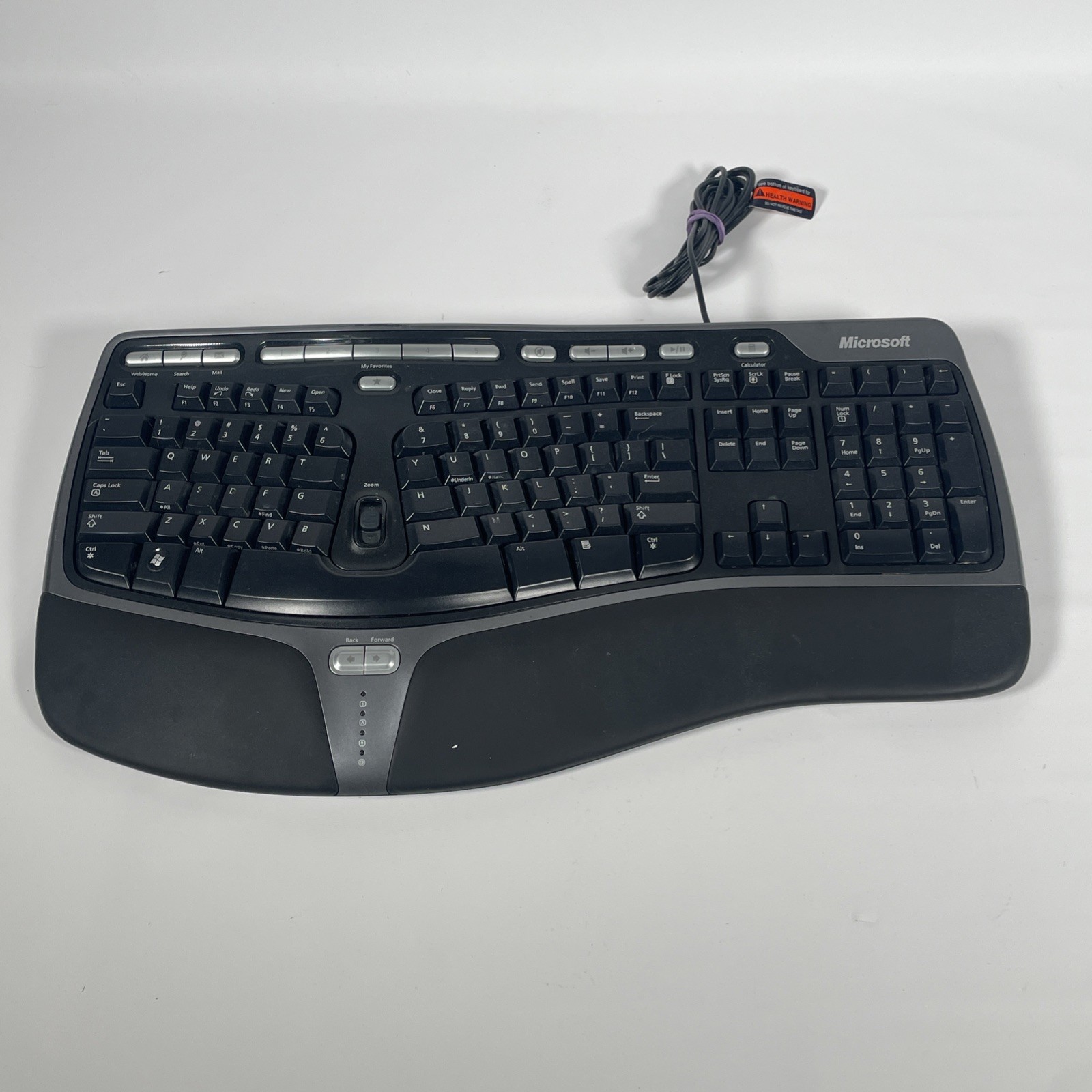 Microsoft Natural Ergonomic Keyboard 4000 v1.0 KU-0462 USB Wired (Tested/Works)