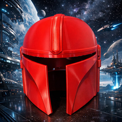 Star Wars The Mandalorian 3D Printed Helmet For Cosplay - Red
