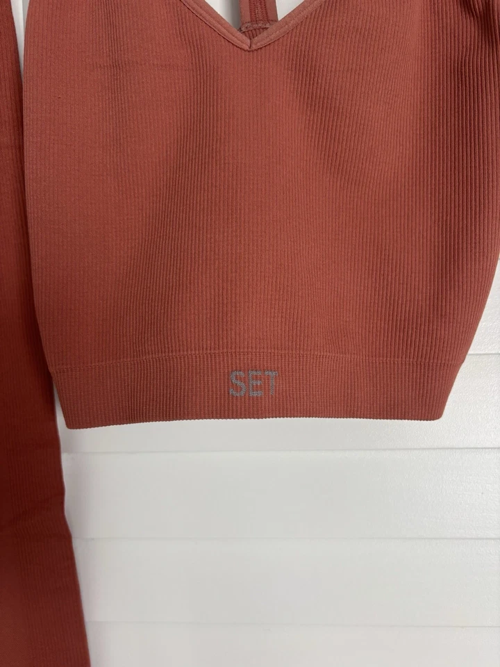 Комплект активный LA соответствующий набор Майка леггинсы размер средний женщин тренировки комплект тренажерный зал - Изображение 2 из 4