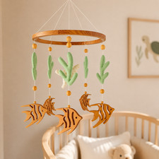 Ocean Fish Baby Mobile, Underwater Nursery Decor,