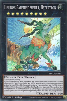 Heiliges Baumungeheuer, Hyperyton BLVO-DE047 Super Rare Blazing Vortex Yugioh