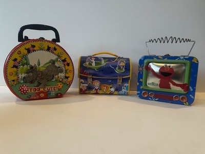 LUNCHBOX MINI TRIO / JETSONS HALLMARK 1999, ELMO COIL HANDLE & MARY ENGELBREIT