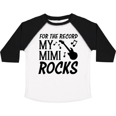 Inktastic For The Record My Mimi Rocks Toddler T-Shirt Family Grandma Grandson
