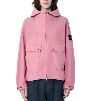 stone  ピンクジッパーブルゾン　XL STONE ISLAND Pink Hooded Zip Jacket New & Authentic | eBay