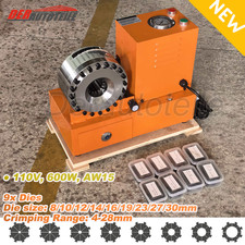 New Electric Hydraulic Hose Crimper Tool w/9 Dies 110V Portable Crimping Machine