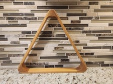 Vtg. Wood Pool Ball Triangle Rack Standard 15 Ball Made in Taiwan