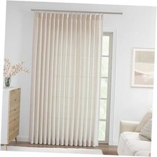 Natural Pinch Pleated Semi Sheer 84"W x 90"L Pack of 1 Natural/Pinch