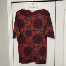 Dries Van Noten Sweater Tunic Womens XS Red F...