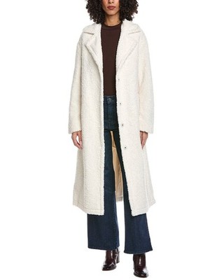 Noize Franny Long Coat Women's White M