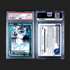2024 Bowman Draft - Chrome Prospect Autographs Jac Caglianone #CPA-JC Aqua Lava