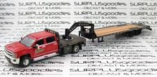 Greenlight 2016 CHEVROLET SILVERADO 3500HD Flatbed Dually w/Gooseneck Trailer