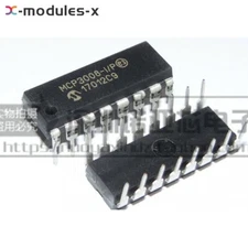 Original Microchip MCP3008-I/P MCP3008 8-Channel 10-Bit A/D Converters SPI IC