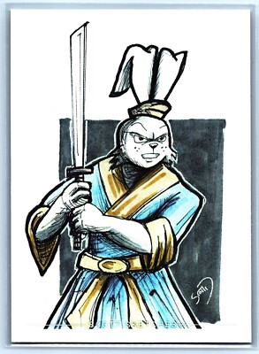 Miyamoto Usagi TMNT Sketch Card - Scott Sketches Trading Card Print Fan Art