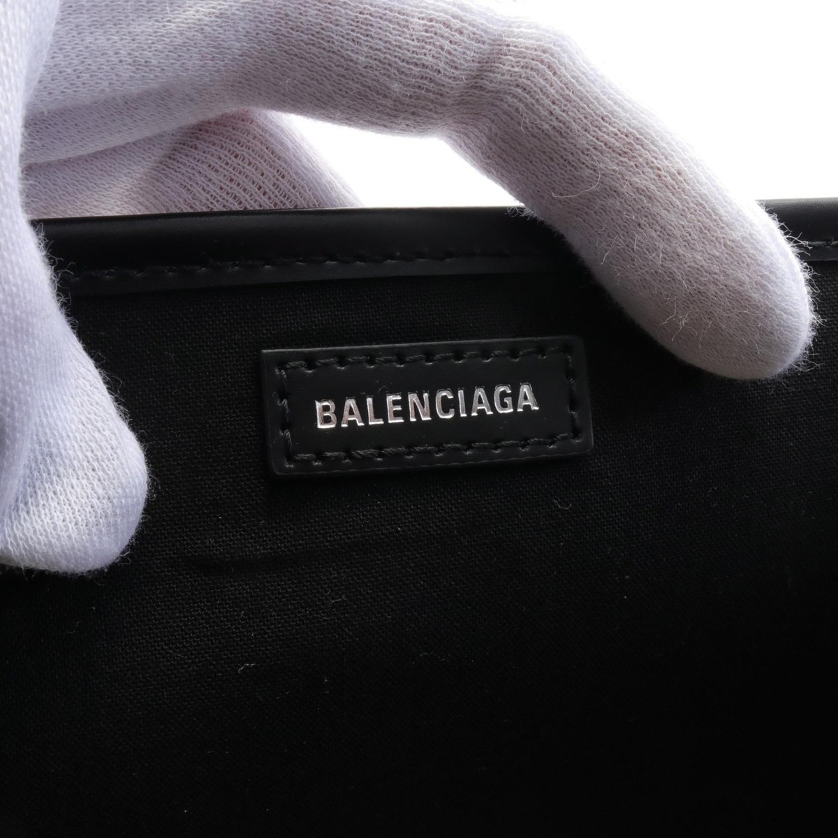 BALENCIAGA NAVY CABAS S Tote Bag 3399332HH3N9260 canvas