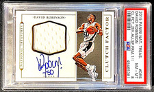 1/1 CLUCH FACTOR DAVID ROBINSON 2015 NATIONAL TREASURES JERSEY AUTO PSA 8 G2255