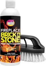 Fireplace Gel Cleaner with Scrub Brush for Brick, Stone, Rock, Tile, and Marble,