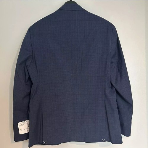 Kenneth Cole Reaction Ready Flex Slim Fit Men's Jacket COLOR Navy Plaid SIZE 48R - Picture 4 of 4