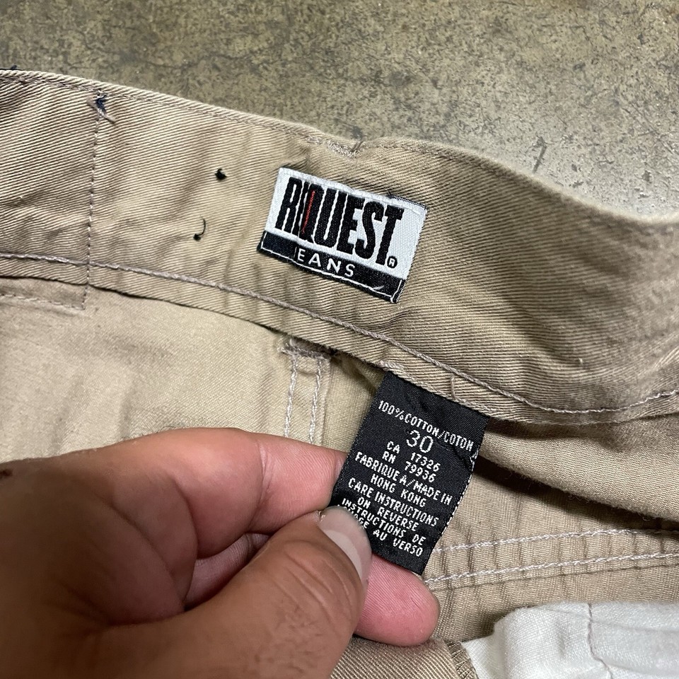 Vintage Y2K Request Jeans Wide Leg Baggy Khaki Pants JNCO Fits 29 x 30