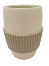 Pampered Chef Coffee/Soup Mug/Cup White with Gripper Great Condition 