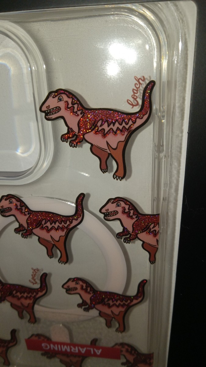 NIB Coach Rexy Glitter Dinosaur iPhone 15 Pro Max Protective