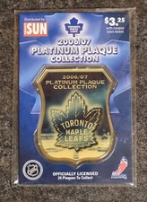 2006-07 Toronto Sun Maple Leafs Platinum Mini Plaque Team Logo In Package 