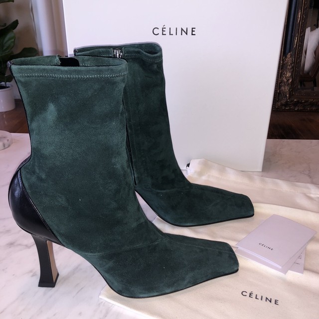 celine square toe boots